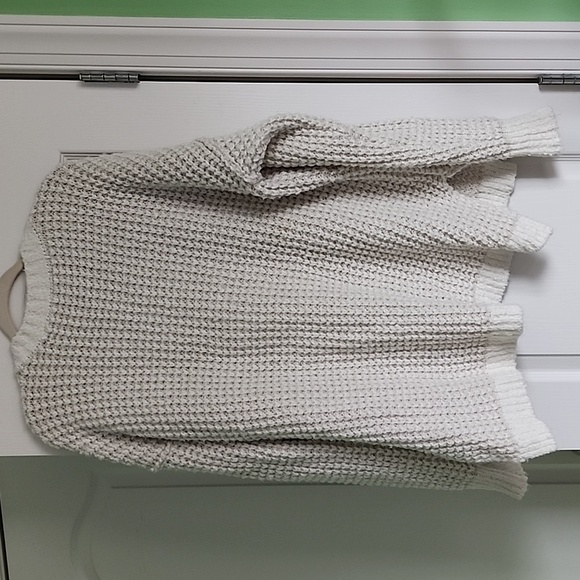 Free People Whistle Henley waffle sweater size medium in cream - Picture 9 of 12